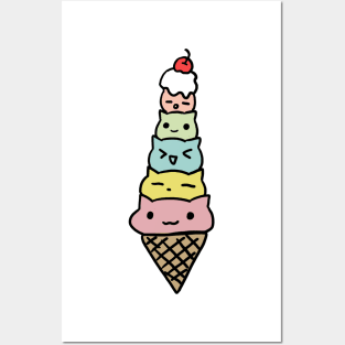 Ice Cream Cats Posters and Art